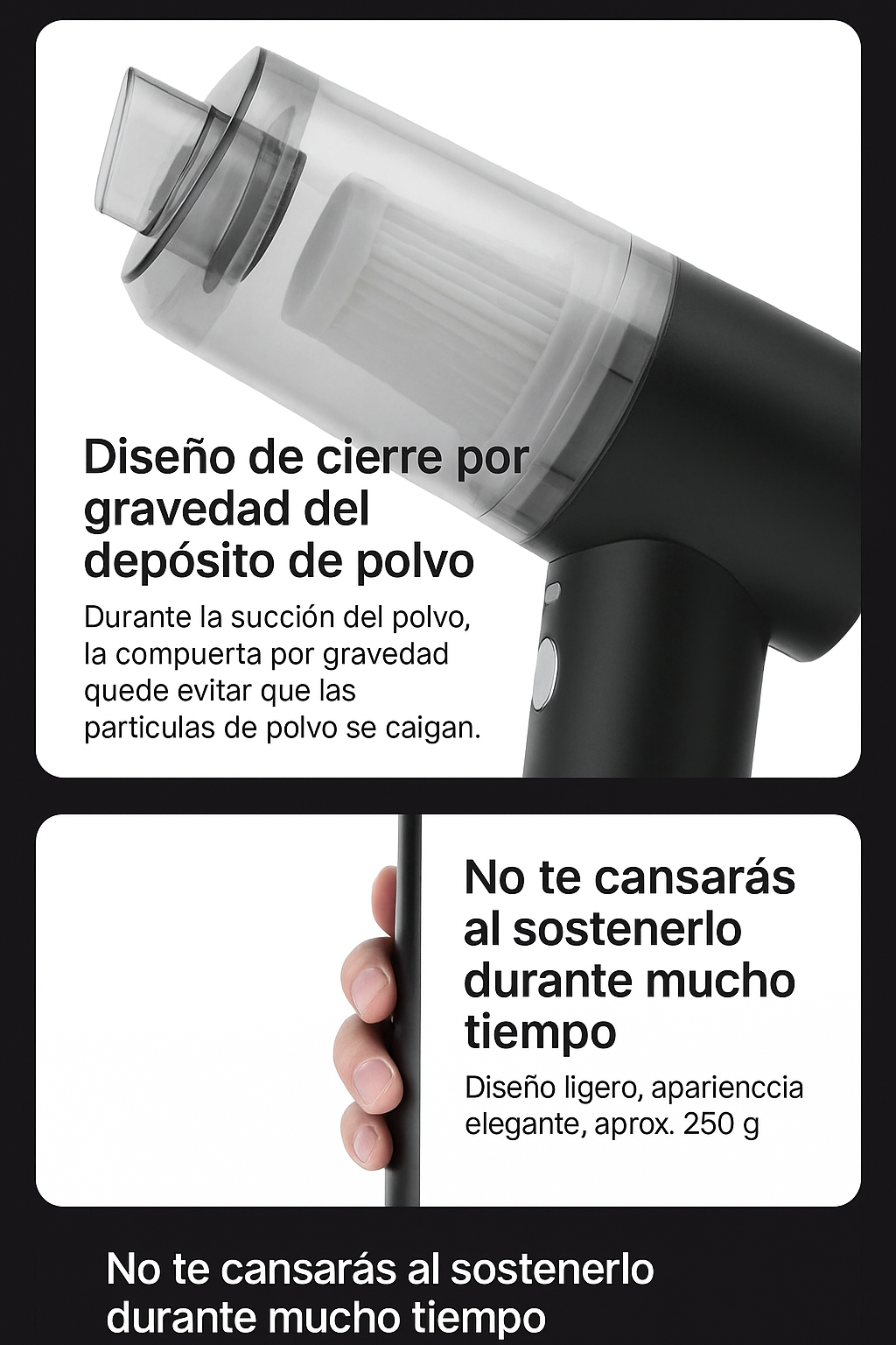 Aspirador de coche portátil