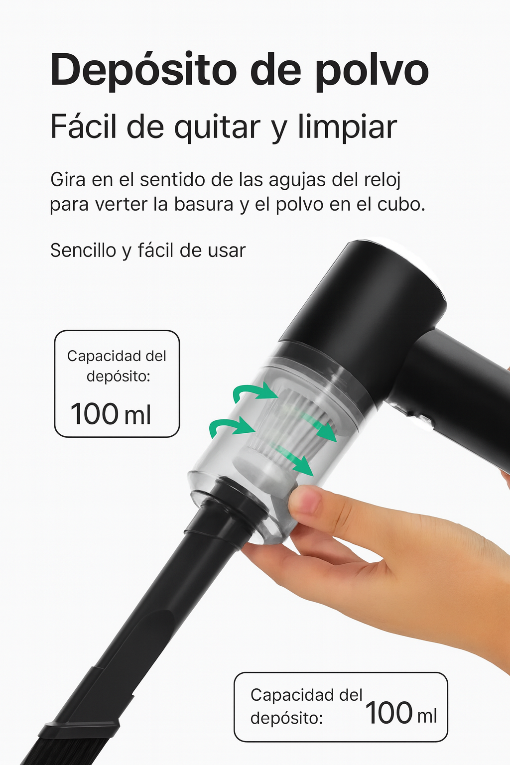 Aspirador de coche portátil